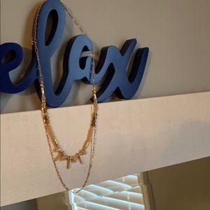 Two layer gold necklace